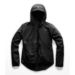 The North Face Womens Black Hooded Rain Jacket Windbreaker‎ Size Small
